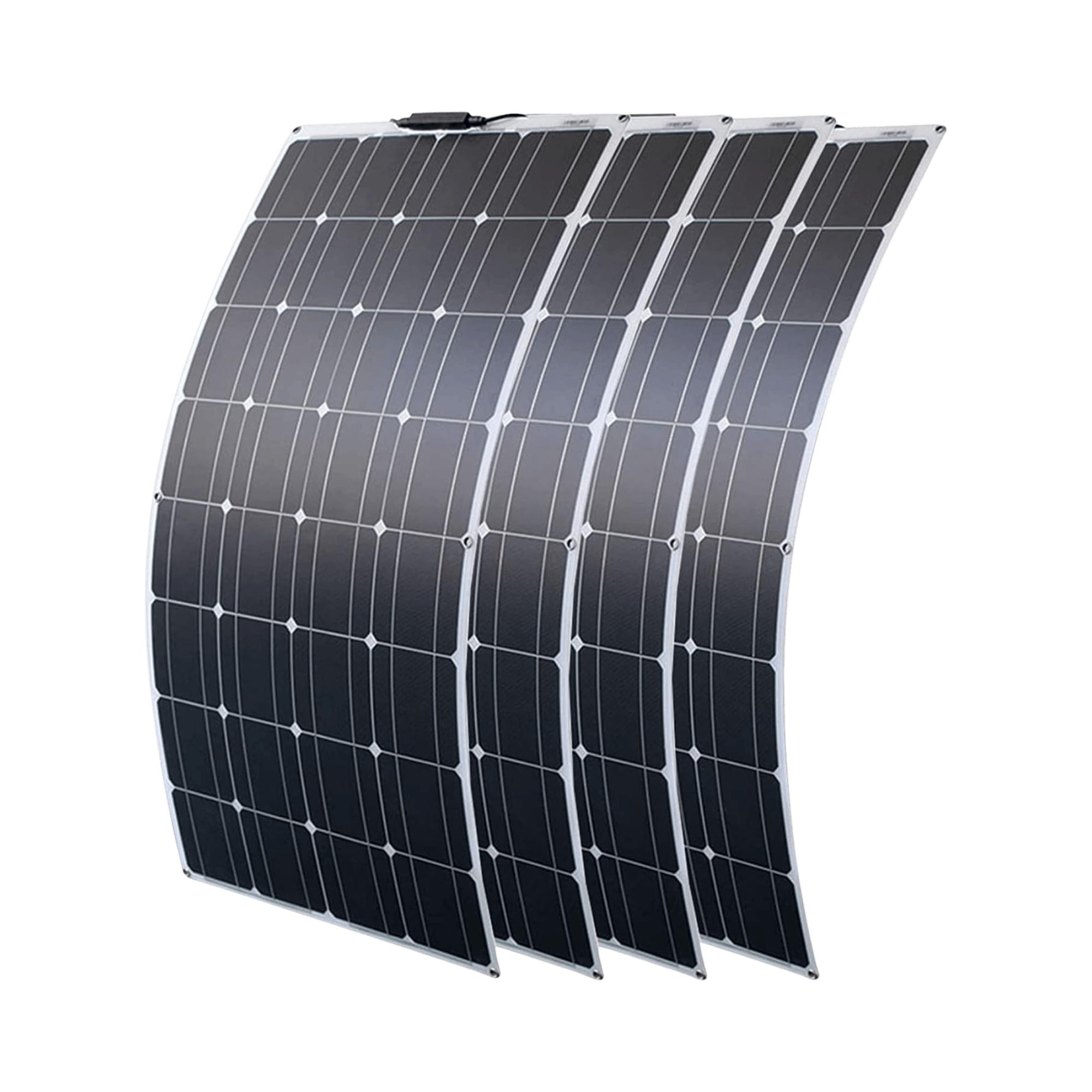 LumiFlex flexible solar panels bent to show versatility